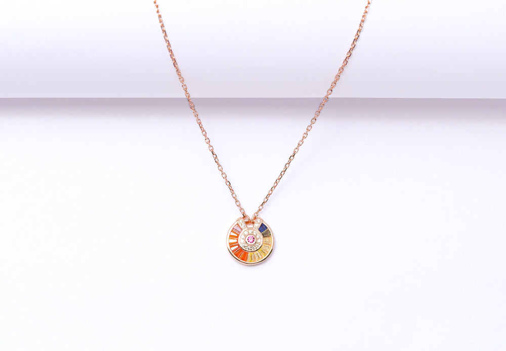 Multi Veda Rose Gold Pendant with Chain