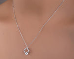 Milos Clover Leaf Pendant with Solitare