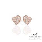 Rose Gold Trinkle Studs with Pure 925 Silver