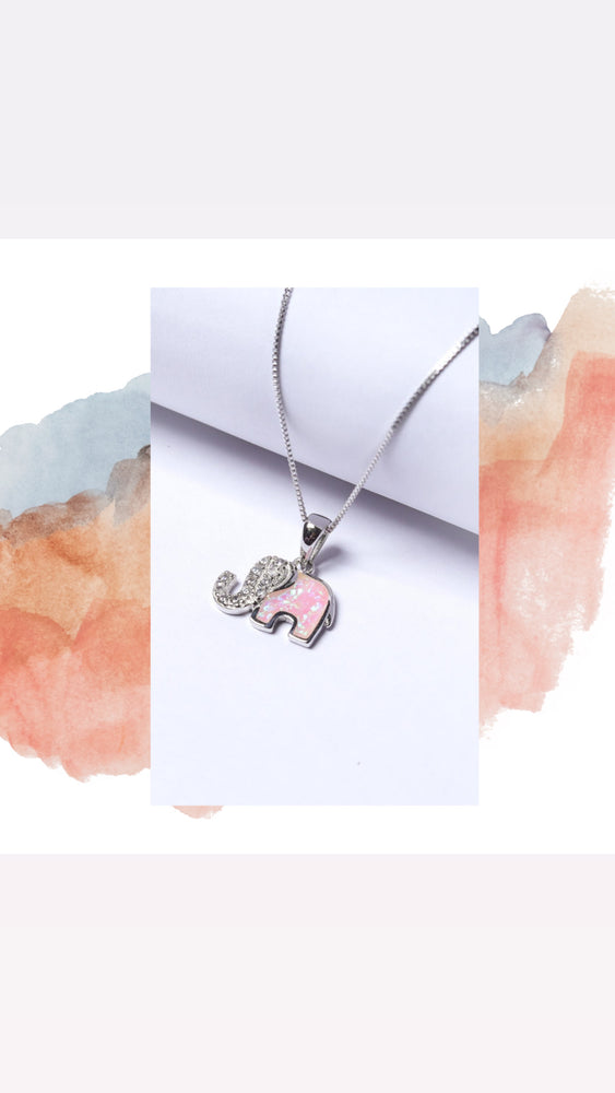 Kids Pink Appu Elephant Pendant with Chain