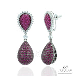 Invisible Setting Ruby Zia Party Earrings