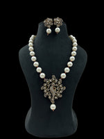 Handcrafted Pearl Peacock Necklace Set