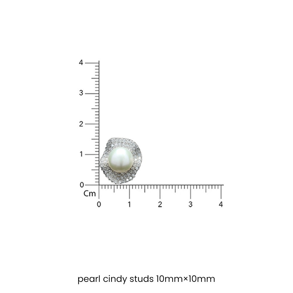 Cindy Fresh Water Pearl Studs on Pure 925 Silver